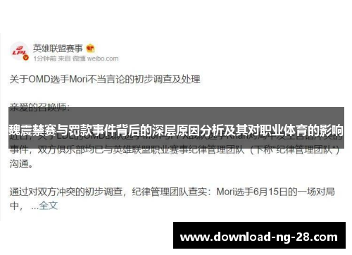 魏震禁赛与罚款事件背后的深层原因分析及其对职业体育的影响 魏震禁赛与罚款事件背后的深层原因分析及其对职业体育的影响